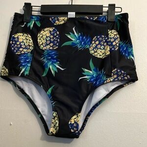 Tropical High-Waisted Bikini Bottoms